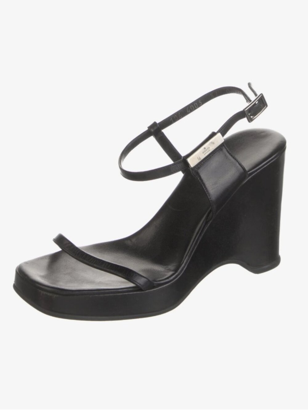 Gucci Black Leather Slingback Sandals Women's Size: 6